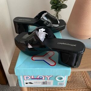 Jeffrey Campbell Bubblegum Platform Sandals - BLACK - NWT